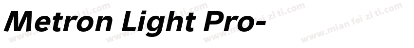 Metron Light Pro字体转换